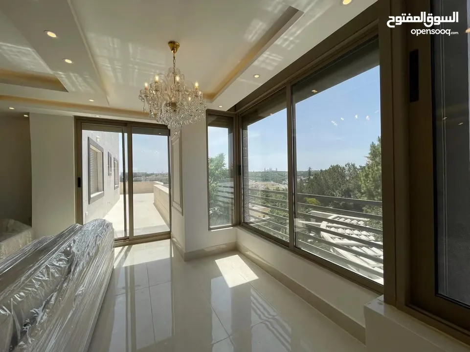 شقة طابقية (سكن خاص) للبيع بإطلالة (بانارومية) وجميلة جداً على السيتي مول وحدائق الحسين وقرب مكة مول