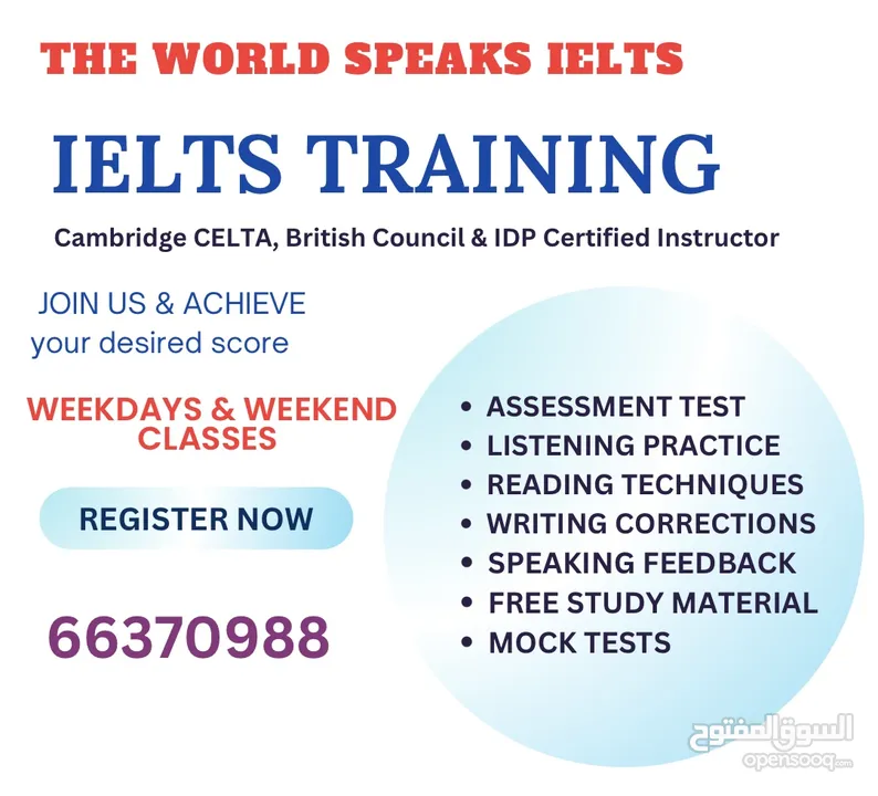 IELTS PREPARATION CLASSES BY A CERTIFIED AND EXPERIENCED TRAINER