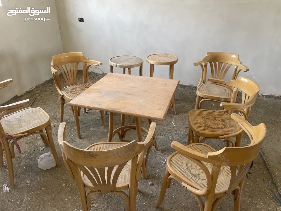 طقم كراسي مقهى بسعر مغري جداً
