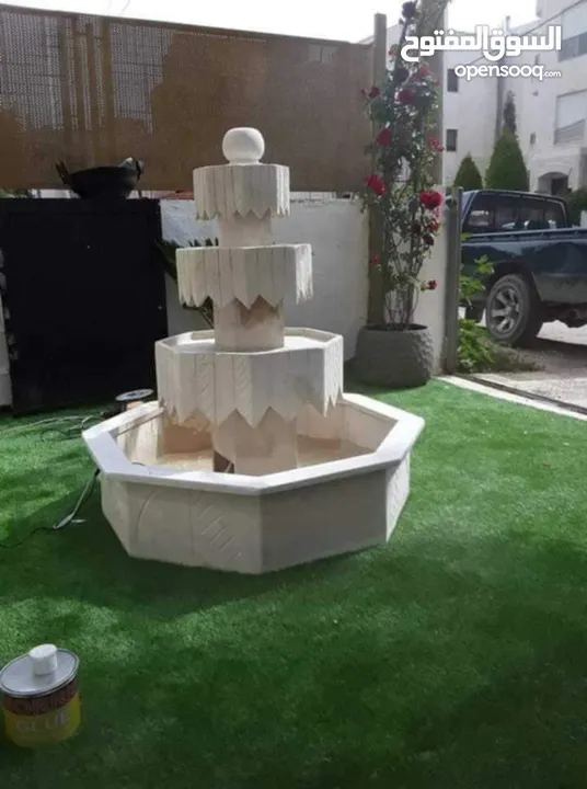 نوافير وشلالات وبابكيو حواض زريعه جميع انواع الحجر البناء والديكورات