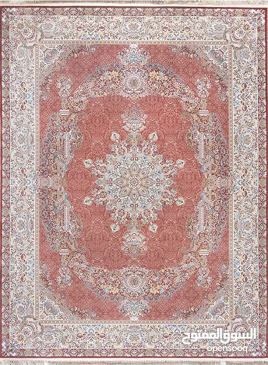 persian machine-made carpet with 1500 Reeds and a density of 4500 with various designs and the best