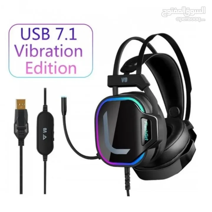 سماعة V8 اصلي للبلايستيشن والكمبيوتر وغيره USB محيطية 7.1