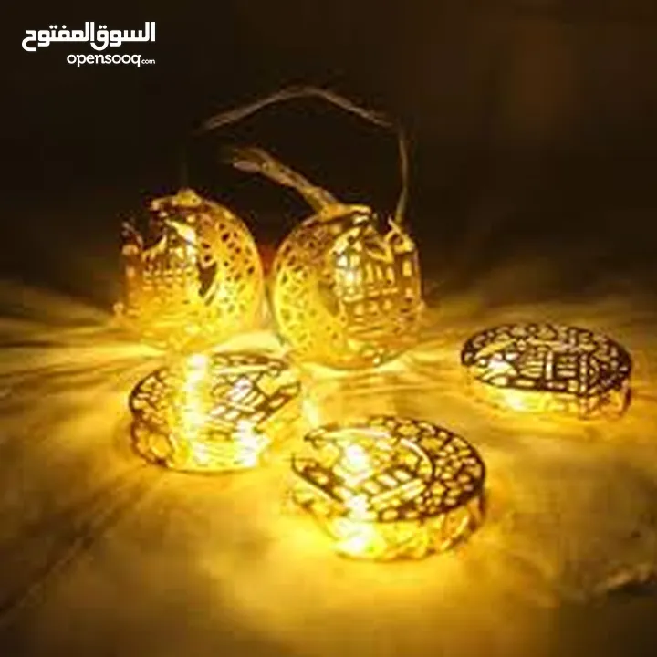 زينه رمضان المبارك / شلال رمضان / حبل شلال / فوانيس / هلالات / سماعه رمضان / شرشف رمضان / حبل مثلثات