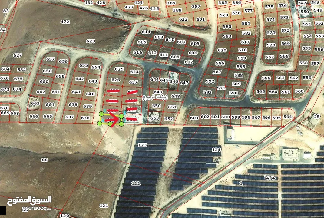 قطعة ارض شمال عمان في زينات الربوع للبيع من ضمن مشروع اسكان التربية