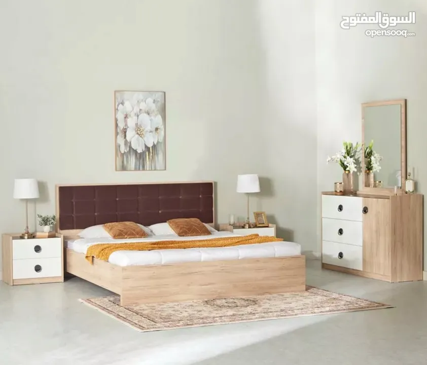 New bedroom set white and brown from homecentre