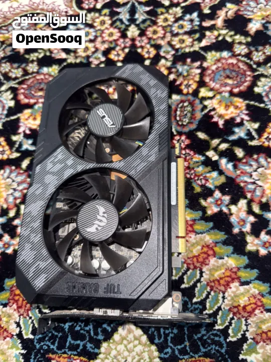 كرت asus 1660TI للبيع نظيف واستعمال بسيط مع المرفقات