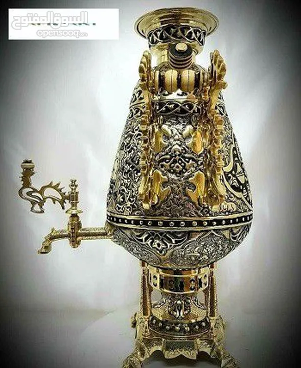 سماور الفحم النحاسية الفاخرة