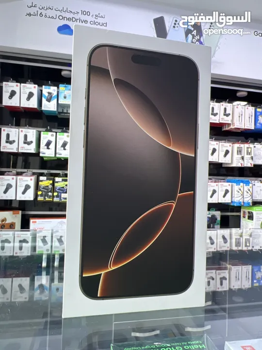 iPhone 16 Pro Max ( 512 GB ) ايفون 16 برو ماكس 512 جيجابايت تيتانيوم صحراوي  وارد الشرق الاوسط (^_^)