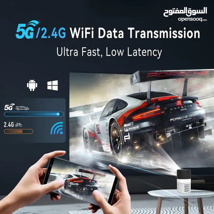بروجكتر سينمائي منزلي وايرلس صغير وخفيف لمشاهدة الأفلام WIRELESS MINI YT400 HOME PROJECTOR.