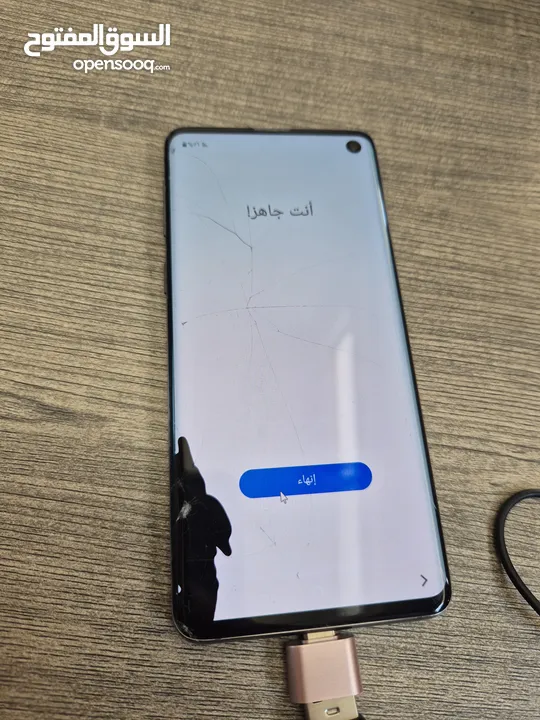 للبيع موبايل سامسونغ  - Samsung s10 - شاشه مكسورة ، بحالة جيدة