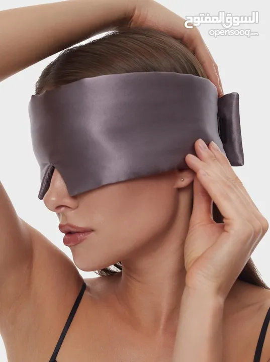 قناع نوم حريري فاخر 100٪ طبيعي Luxury Silk Sleep Mask for Deep Relaxing Sleep