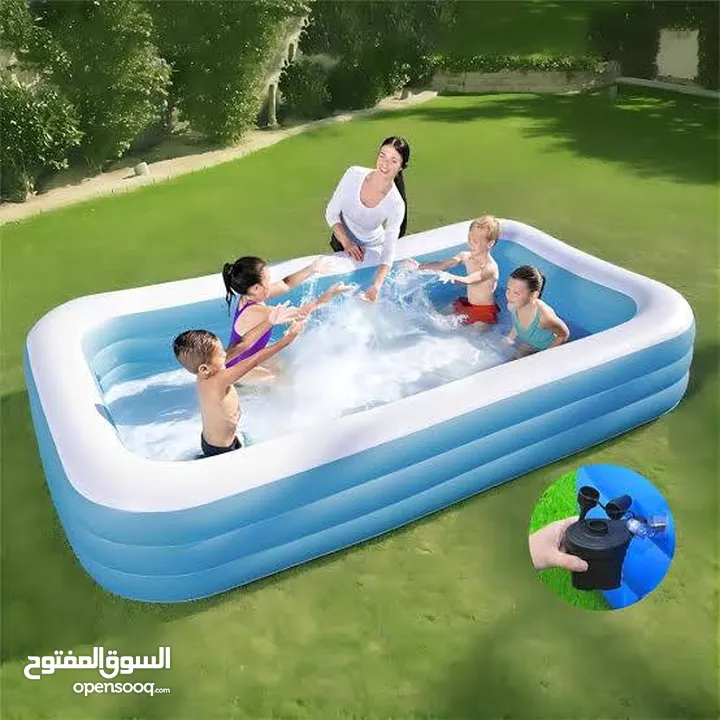 اجعل صيفك أكثر انتعاشًا ومرحًا مع مسبحنا القابل للنفخ! هل تبحث عن طريقة سهلة وممتعة لتبريد الأجواء