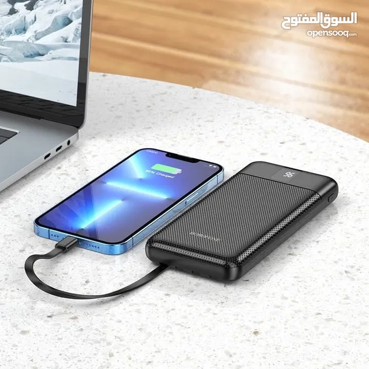 ‎بوربانك powerbank مميز جداً بوروفون 10000 ميلي امبير متعدد المداخل و المخارج bj20