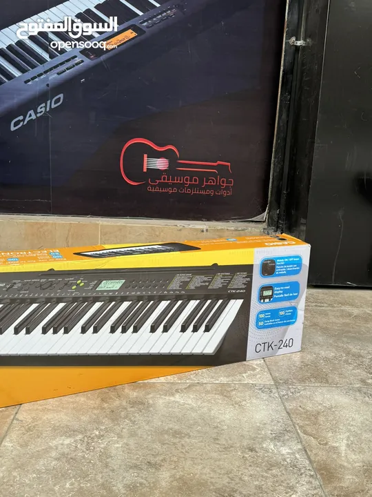 بيانو CASIO CT-K240 جديد ضمان 2 سنه من معرض جواهر موسيقى بافضل سعر