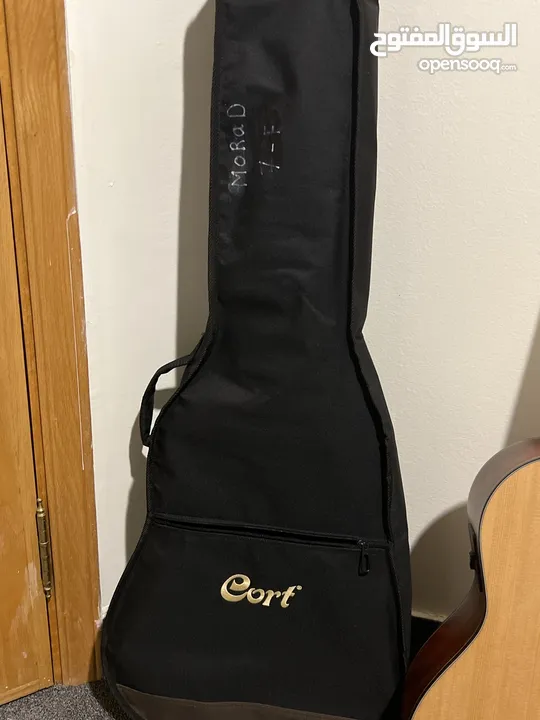 Cort AC120CE-OP Classical Electric Guitar - Natural Finish (With 5 guitar picks, capo and case)