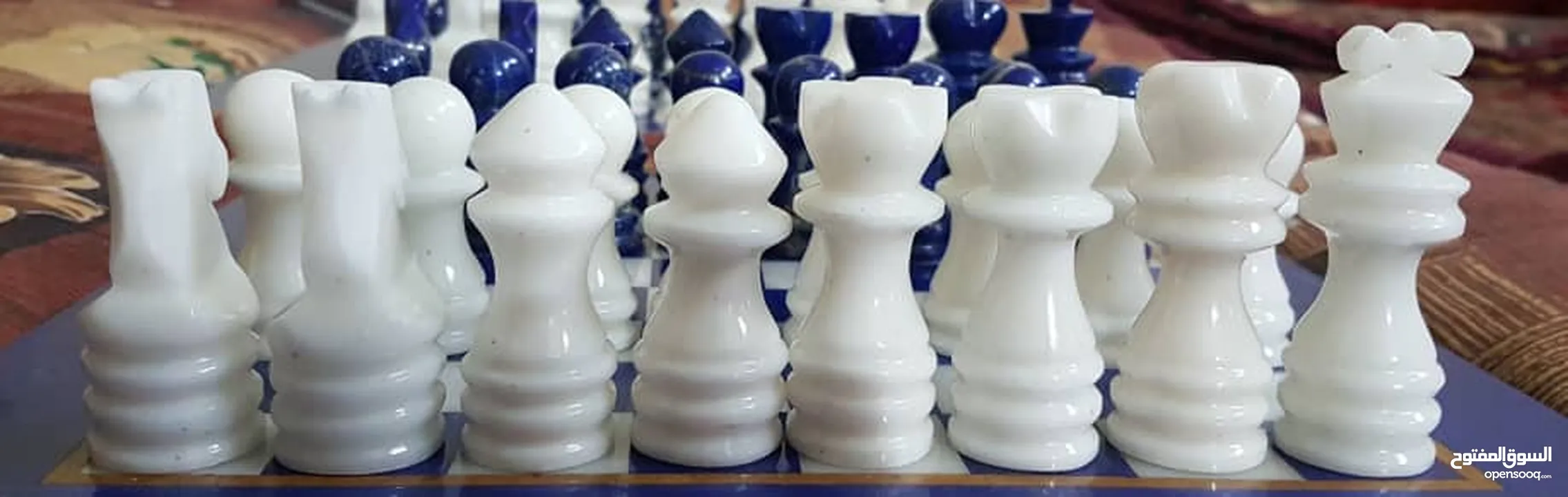Chess: Afghani  lapis lazuli and    شطرنج: حجر افغاني لازورد