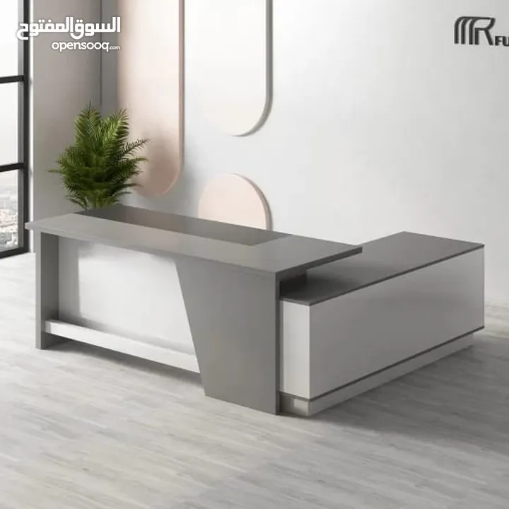 مكتب مدير 180سم مع طاولة وسط هدية توصيل مجاني داخل عمان متوفر عدة الوان حسب الطلب