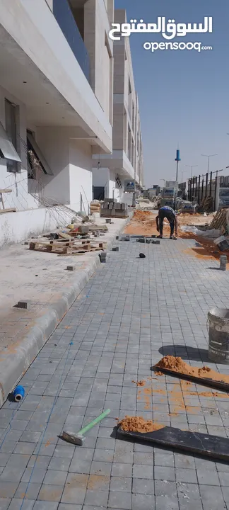 تركيب انترلوك وبندوره بلاط رصيف