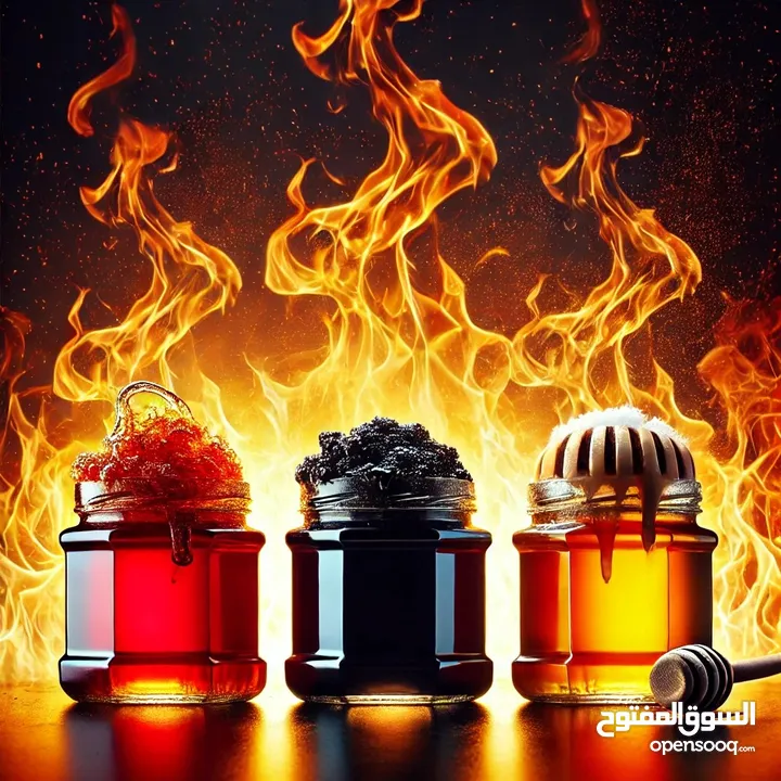 عسل طبيعي 100%  العسل الطبيعي الفاخر الابيض القرغيزي والأسود والأحمر وغذاء الملكات