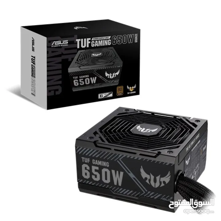 باور سبلاي - مزود طاقه لأجهزة الجيمنج بسعة 650 واط حقيقي من شركة ايسوس 650W ASUS TUF GAMING PSU