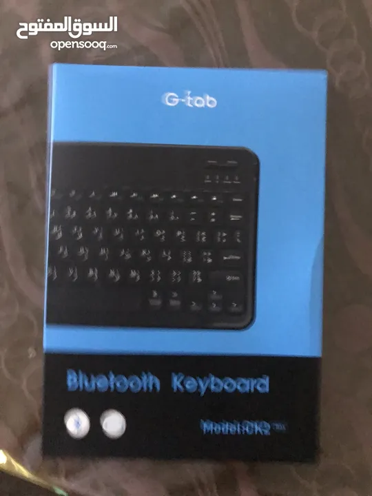 كيبورد لاسلكي للتابليت GTAB Wireless Bluetooth Keyboard CK2 - Black