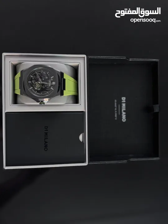 D1 Milano Men’s Skeleton Automatic Watch - Luxury Italian Timepiece with Stainless Steel Case.