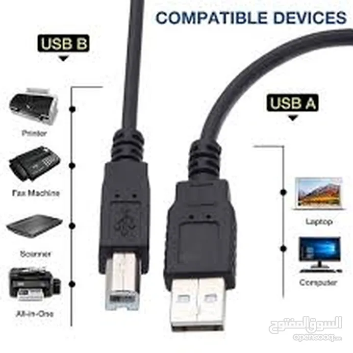 USB PRINTER CABLE وصلة طابعة كيبل طابعة 