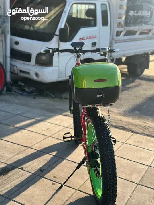 بسكليت كهربائي مستعمل بشكل الوكالة لون البسكليت ازرق مثل آخر صورة