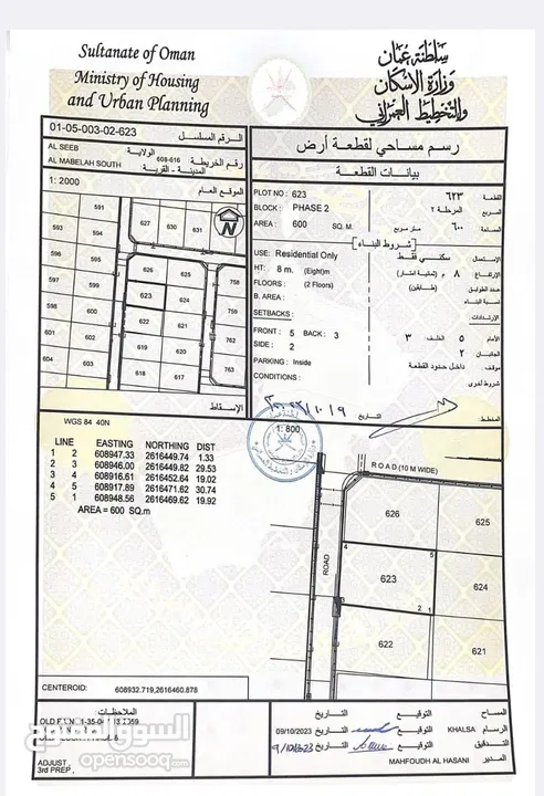 ارض سكنية بالمعبيلة الثامنه 