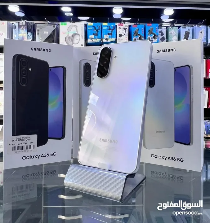 جديد بالكرتونة Samsung A36 5G رام 16 جيجا 128 و 256  هدية كفر ولزقة وشاحن الاصلي متوفر توصيل