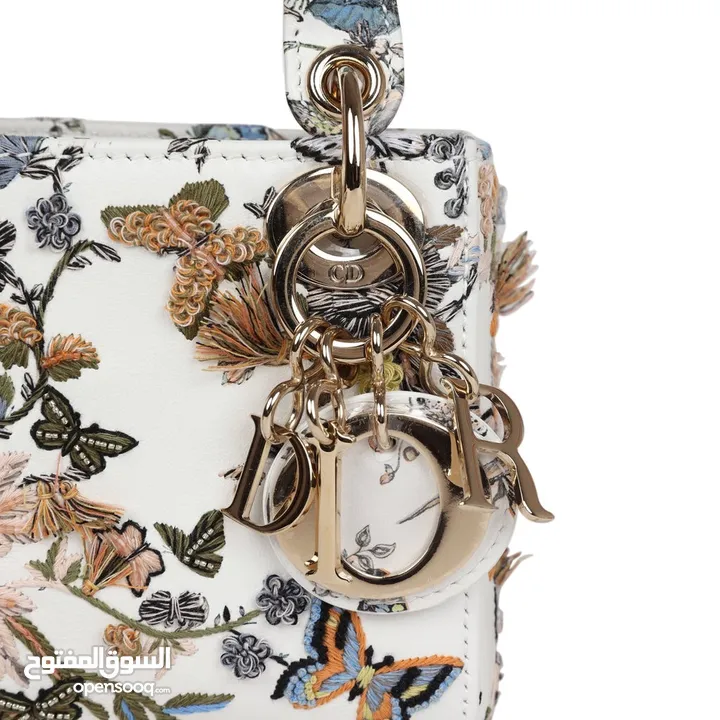 Christian Dior Micro Lady Dior with Small Trunk Multicolor Embroidered Calfskin Light Gold Hardware