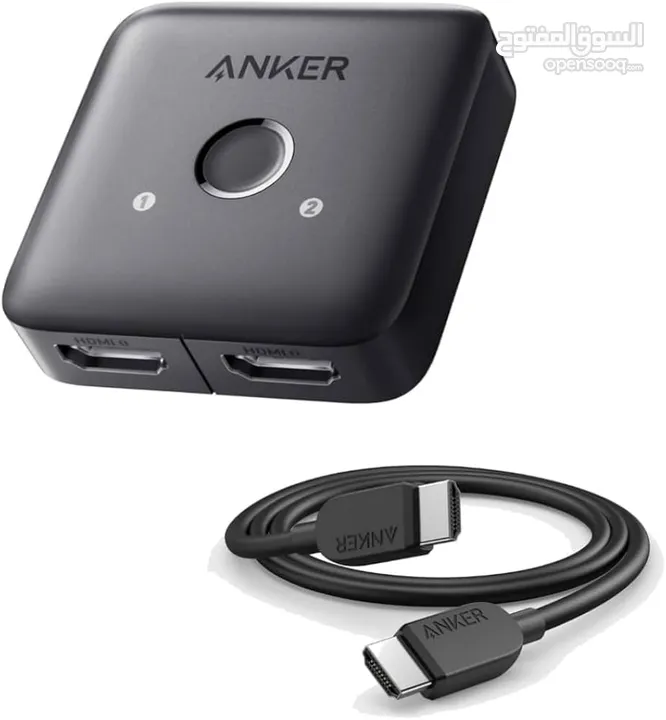 لتشغيل جهازين على نفس الشاشة  Anker 4K  HDMI Switch من 1الى 2
