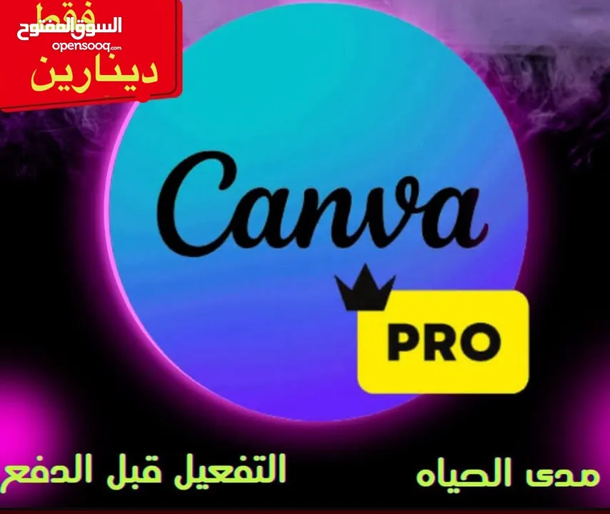 اشتراك برنامج دولينغو مدى الحياة فقط 3  دنانير  اشتراك برنامج كانفا برو  مدى الحياة فقط 2  دينارين