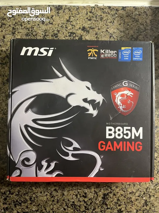 قطع كمبيوتر CPU Intel Core i5 4th Generation - Motherboard B85M GAMING - Ram 8&4 DDR3