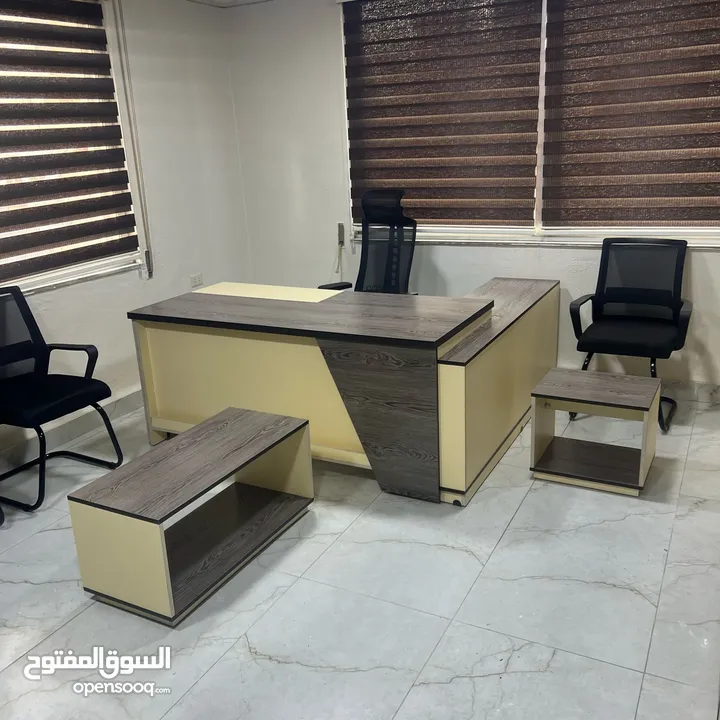مكتب للدراسة والاستقبال مع 3 ادراج خشبية (خشبي) 120*60 تشكيلة مميزة من المكاتب بسعر المصنع