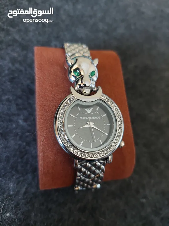 ساعة Emporio Armani فخمة بتصميم فهد ، GUESS