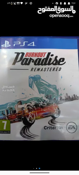 شريط سوني 4 يركب على 5 سباق السيارات المحترف Burnout paradise remastered المطور