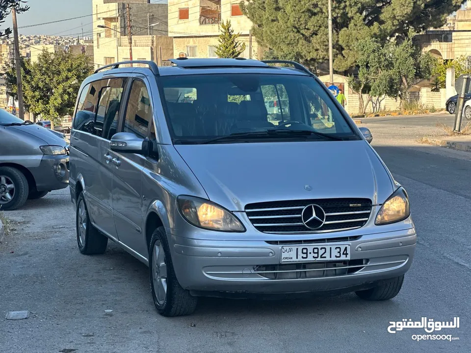 باص مرسيدس فيانو 2007 بنزين 7 ركاب VIP فل مسكر مع فتحة ترخيص سنة