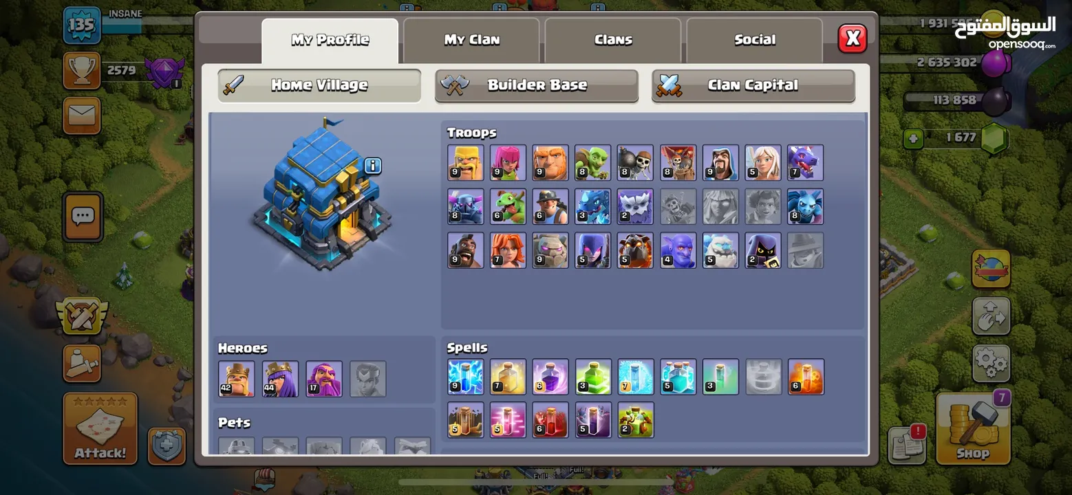 Clash of clan th12 full max for sale