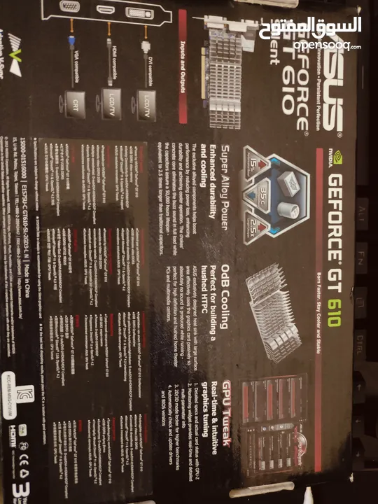 كرت شاشة  DDR3 2GB GT 610 ASUS