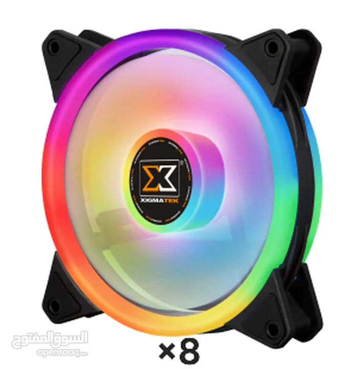 xigmatek zeus case  كيس كمبيوتر جيمنج معدني بالكامل مع 8 مراوح تبريد وكنترولر وريموت للتحكم بالاضاءة
