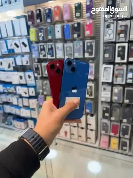 iPhone 13-256gb battery 85-93% used/ مستعمل بحالة الوكاله ومكفوووووووول