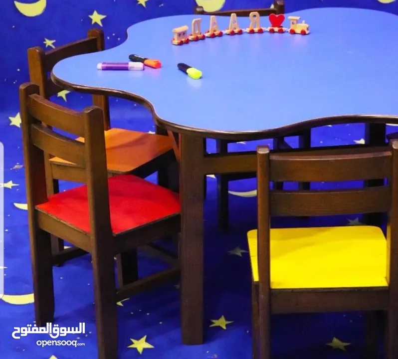 طاولات وكراسي اطفال للحضانات ورياض الأطفال مستورد نخب اول بمواصفات فاخرة وعالية الجودة بلاستيك مقوى