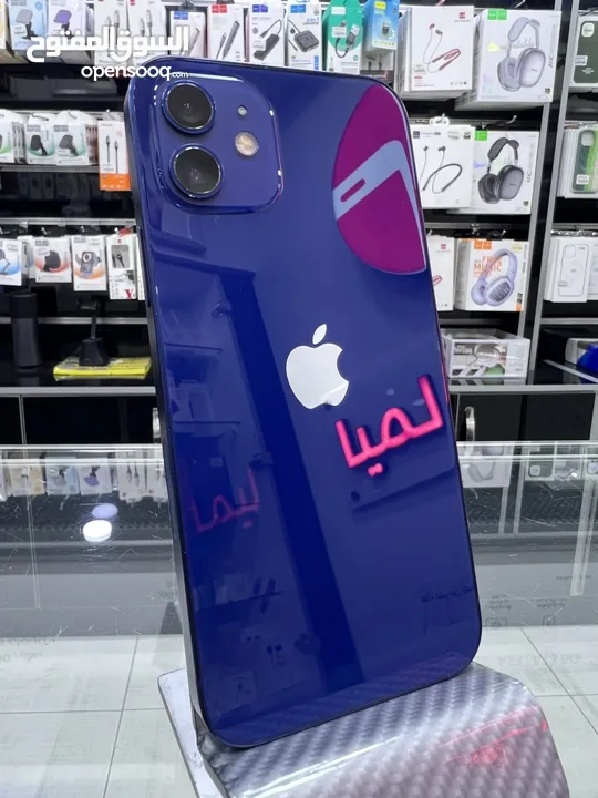 iPhone 12 (128) GB ايفون 12 مستعمل  بحالة جيدة جدا ( مغير شاشة كوبي ون )  بطارية اصلية 90٪؜ اصلية