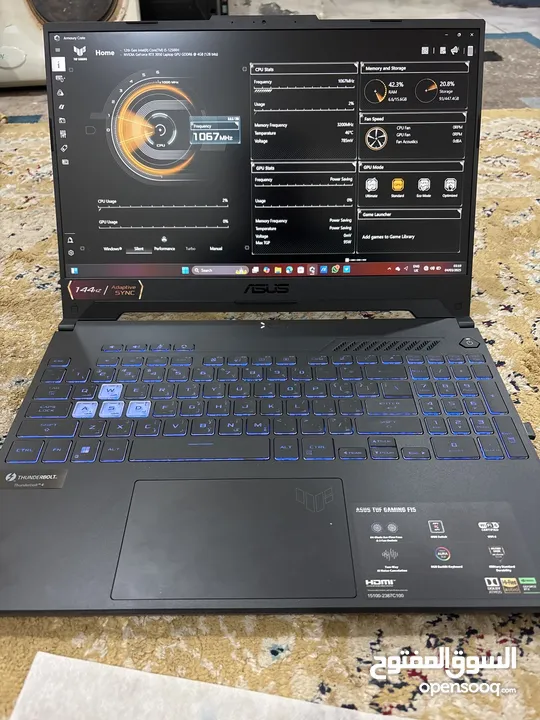 Laptop asus tuf 15 gaming  Used for just 2days