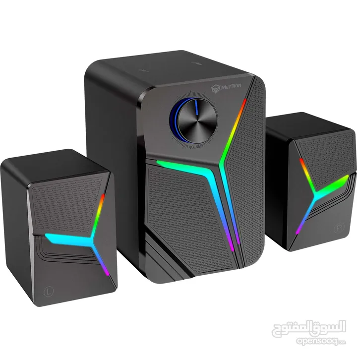 Meetion SP2011 2.1 Gaming Stereo Desktop Speakers with Subwoofers سماعات بإضاءة
