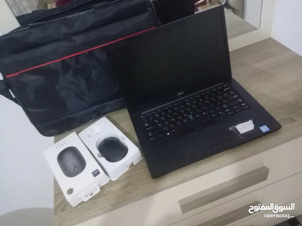 لابتوب DELL مستعمل بحالتي الوكاليالون الاسودالامع