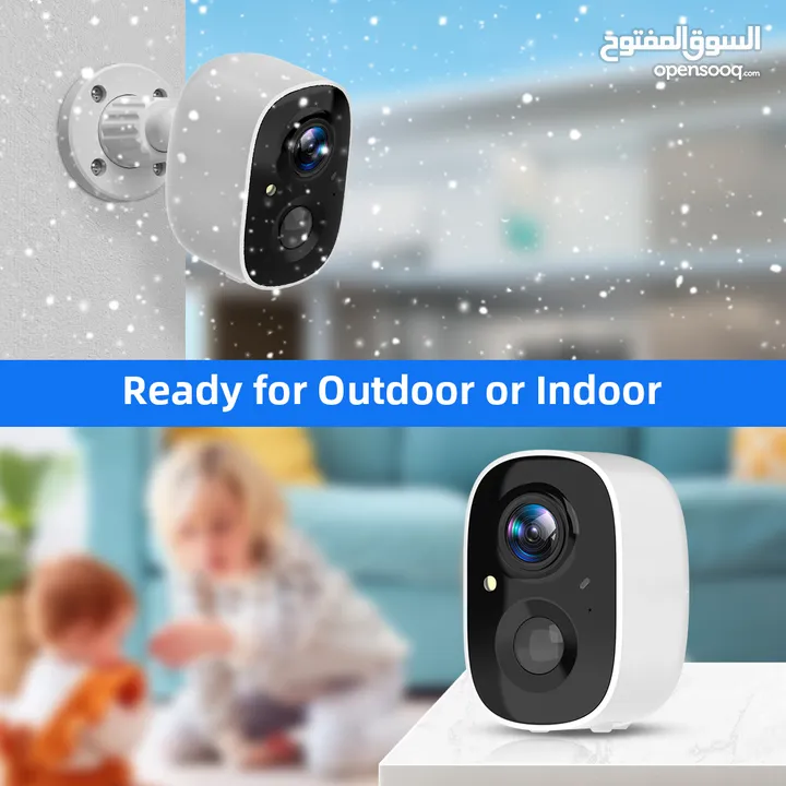 3MP Wireless Battery IP Rechargeable Security Camera كاميرا مراقبة شحن سمارت على الانترنت