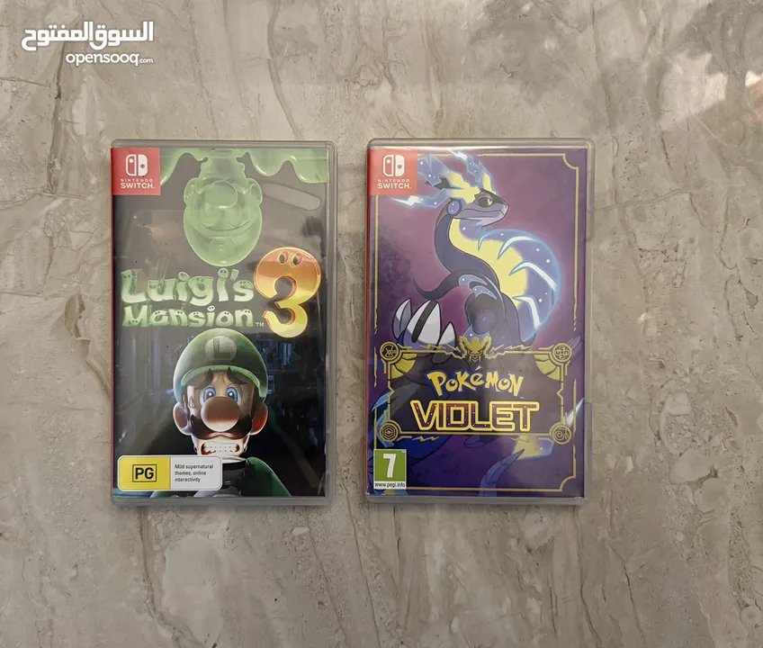 Nintendo switch game Luigi mansion 3 & pokemo violet العاب نينتندو سويتش