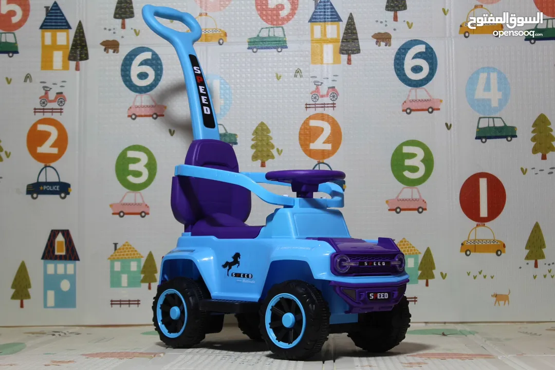 سيارة الأطفال SPEED من island toys مع جودة عالية وفخمة حجم كبير مناسبة من عمر 6شهر حتى 4 سنوات